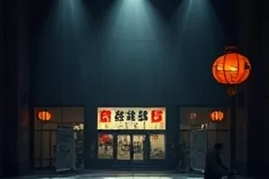 首页主推主视觉：夜间码头汽笛与集装箱吊臂的剧集横版画面