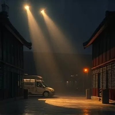 夜空修理铺剧集中灯泡与工具箱的方形画面